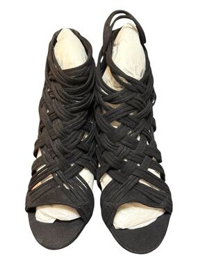 Not Rated Black Strappy Block Heel Sandals Women’s Size 10 NWOB